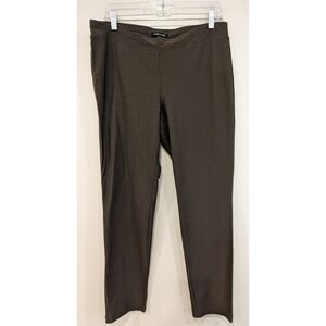 Eileen Fisher Olive Green Brown Viscose Pull On Pants Size Medium